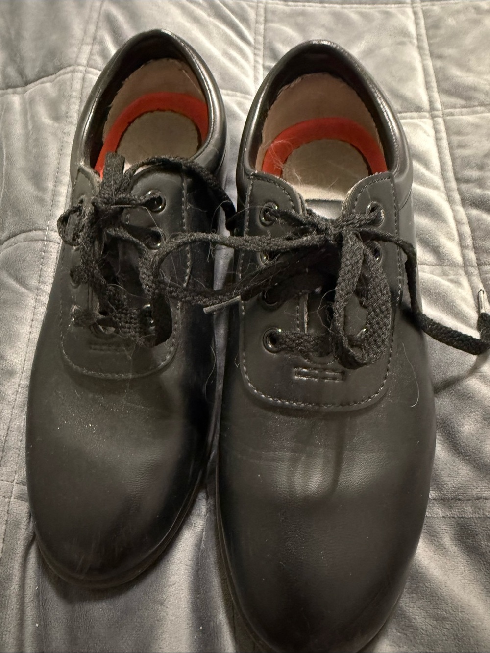 Black womens Lace-Up Oxford Shoes